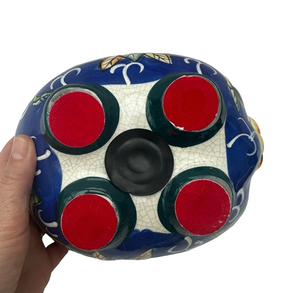 Floral Painted Piggy Bank - Picture 6 of 7